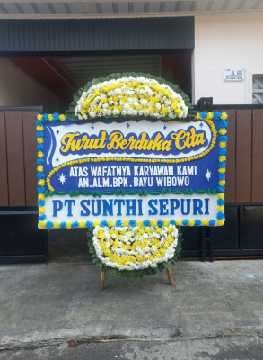 Papan Bunga Duka di Karang Jaya